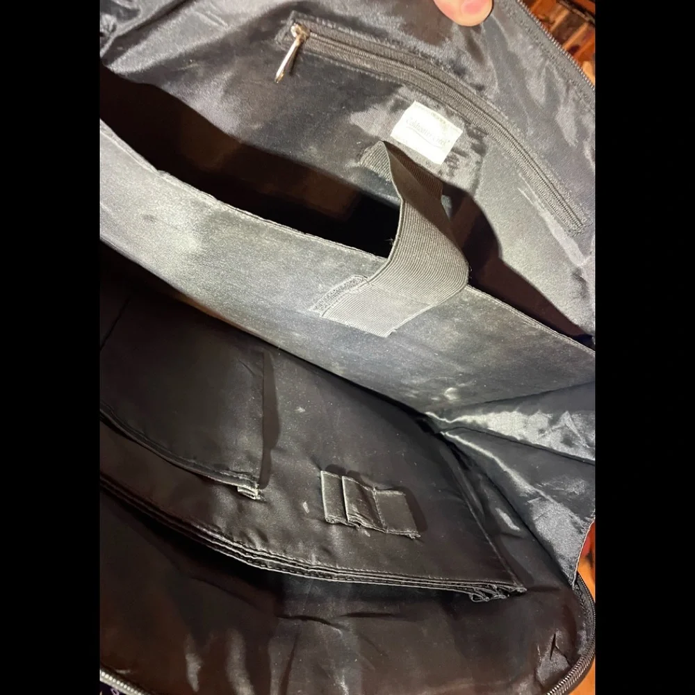 Coldwater Creek’s Black Faux Gator Embossed & Woven Laptop Bag
